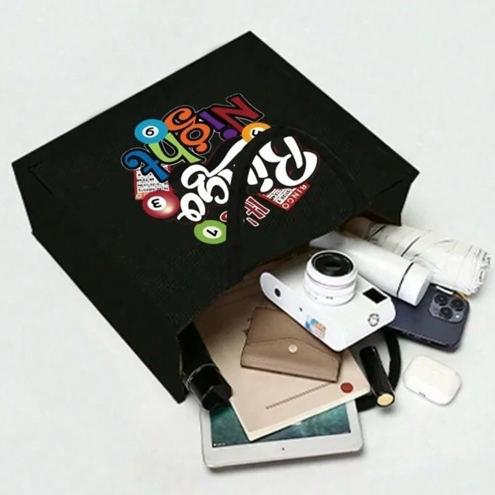 Vibrant Black Bingo Totes Set - Picture 3 of 7